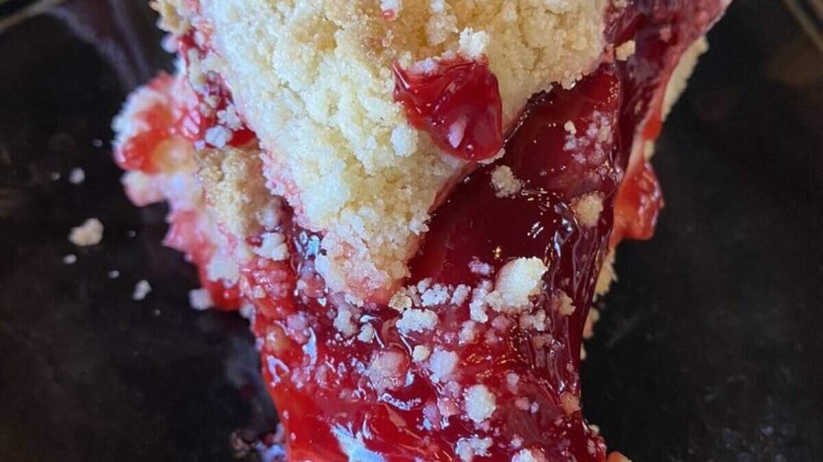 Cherry cheese pie at The Mocha House