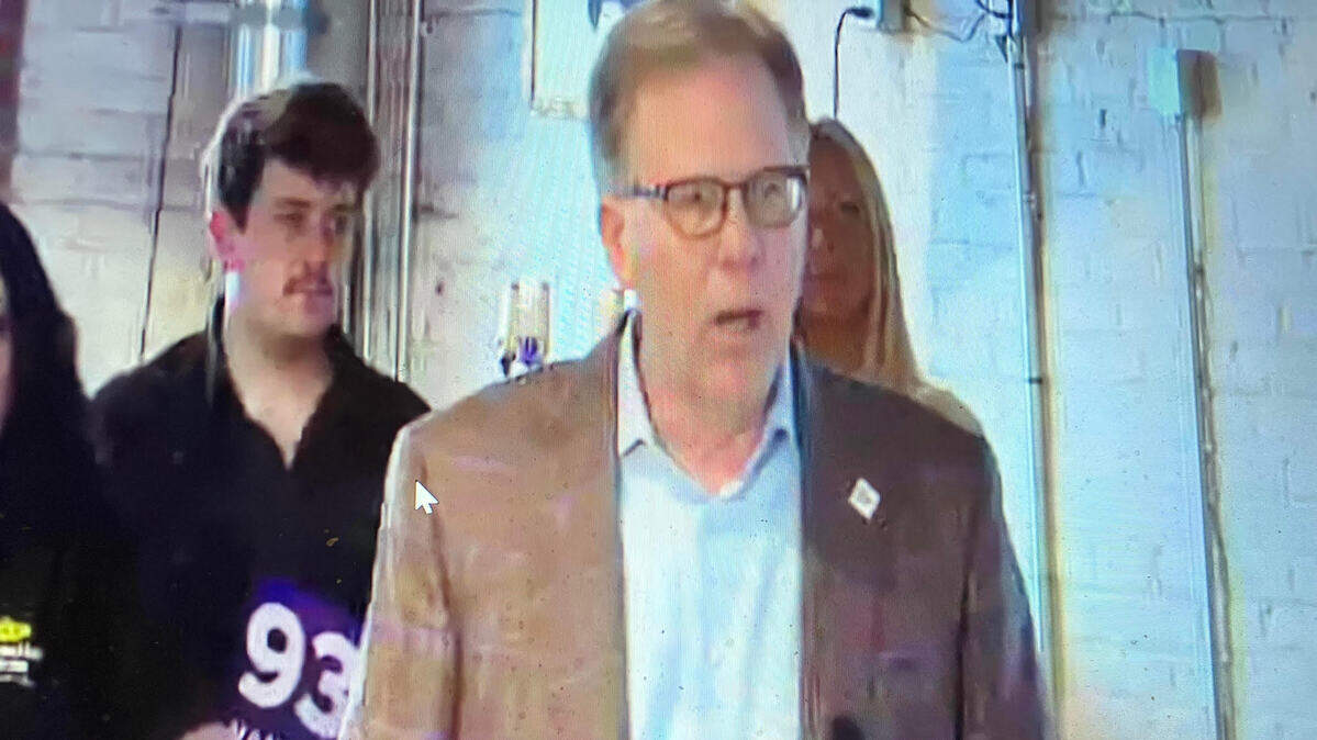 John Barker, president and CEO of the Ohio Restaurant and Hospitality Alliance, speaks out against a possible ballot initiative that would eliminate the minimum wage for servers in a press conference Tuesday in Columbus.