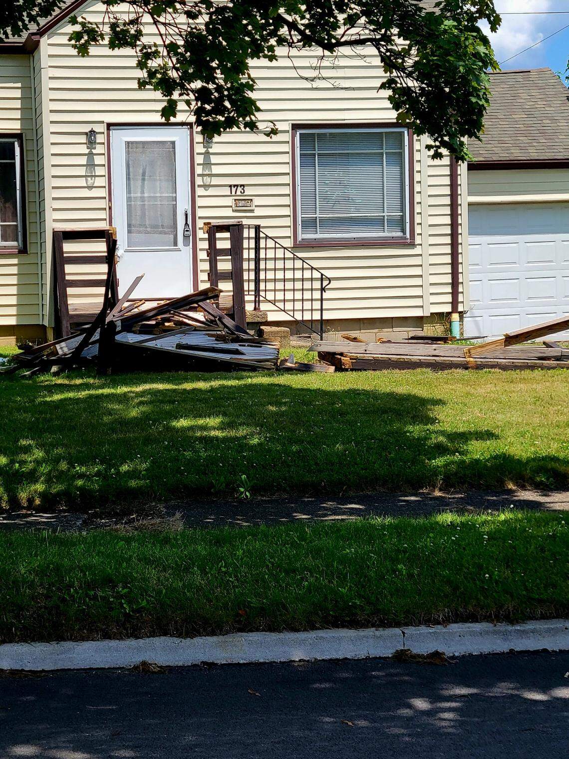 Susan Gadzia’s home on Como Street in Struthers became the scene of an accident at the end of June.