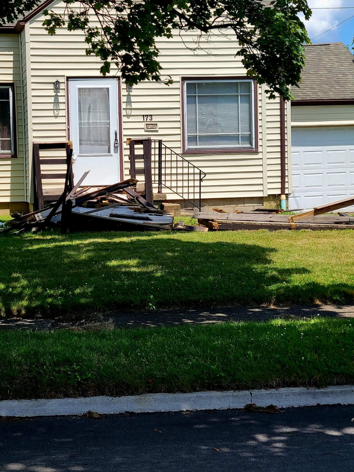 Susan Gadzia’s home on Como Street in Struthers became the scene of an accident at the end of June.