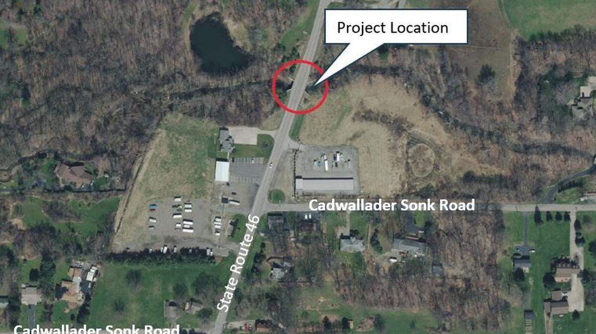 Crews will be replacing part of the bridge on SR-46 over Big Run north of Cadwallader Sonk Road in Bazetta Township.