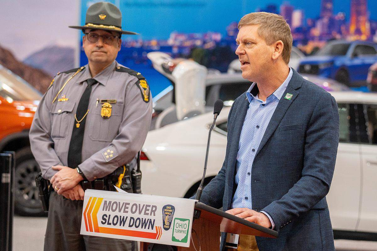 Chris Matta (right) is the chief engineer and deputy executive director of the turnpike commission.&nbsp;