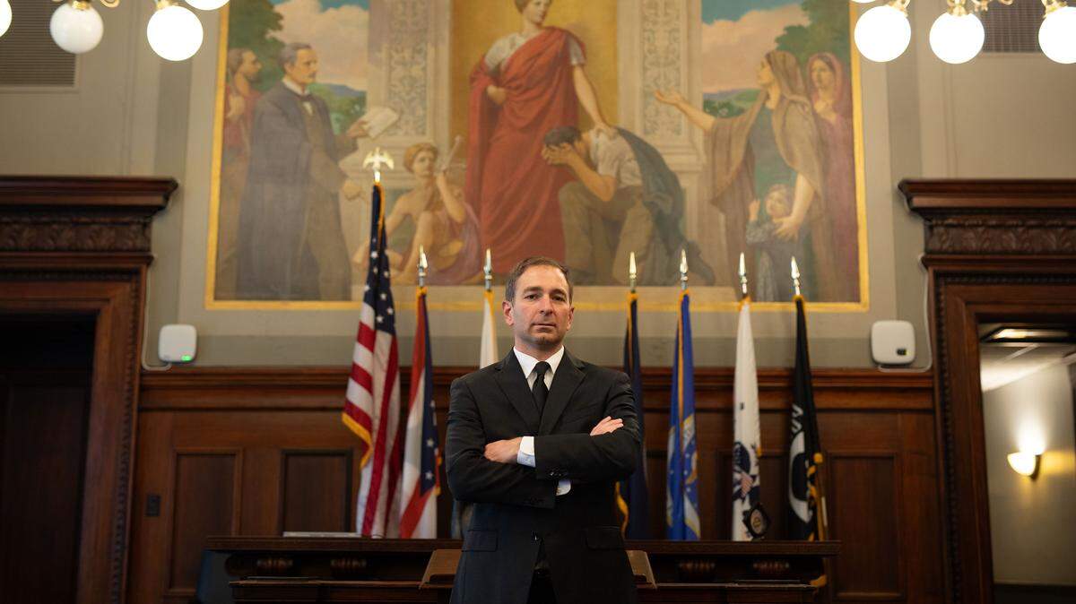 After winning the May primary, Mark P. D’Apolito is campaigning across Mahoning County for the Nov. 3 General Election to become Common Pleas Court judge.