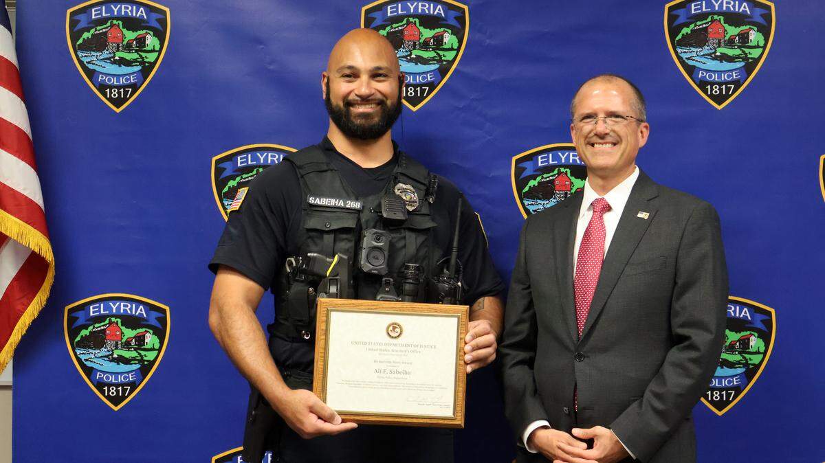 A northern Ohio patrol officer received the Freedom 250 Hometown Hero Award after risking his life to rescue a mother and her four children from an armed suspect.