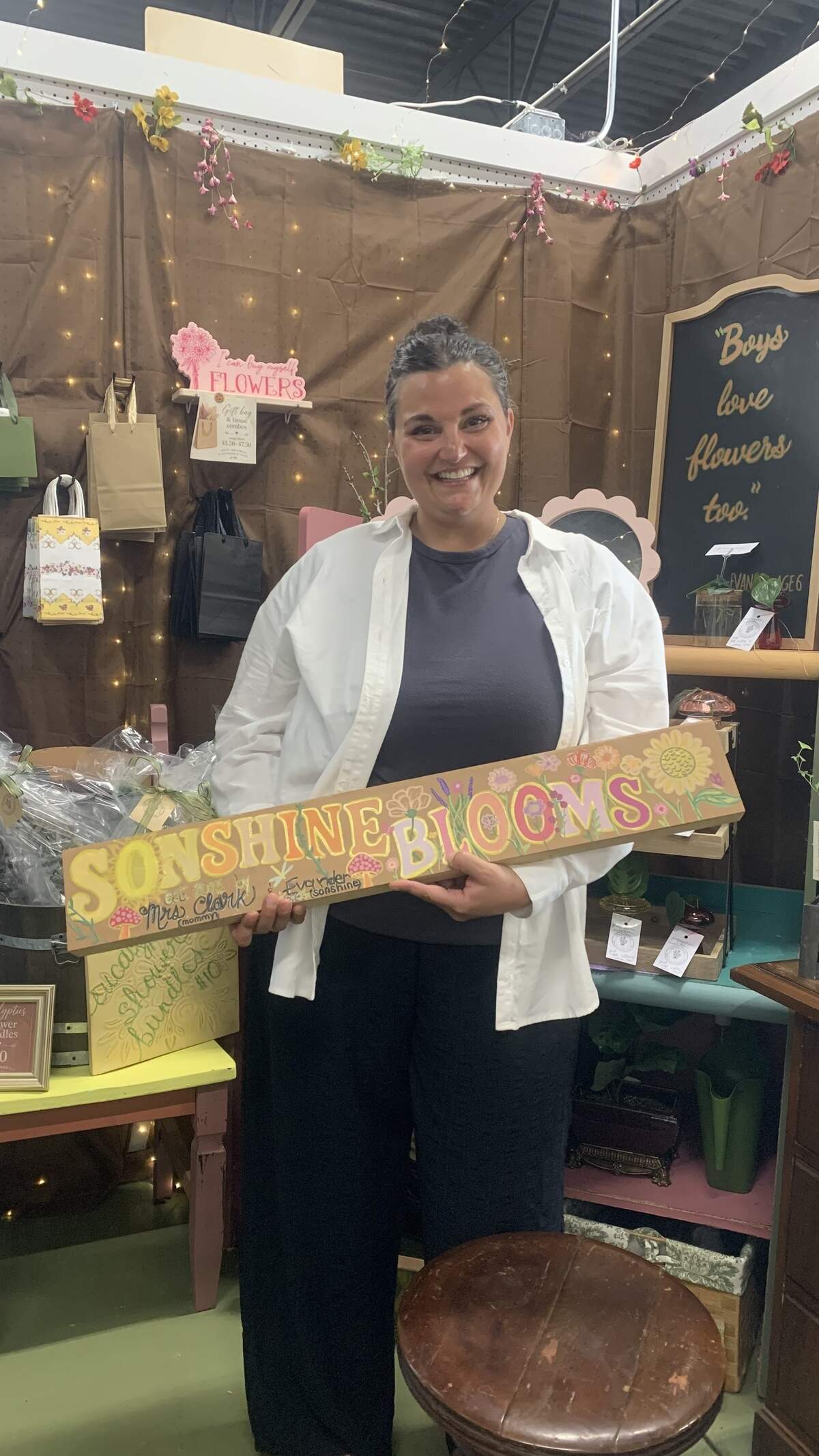 Mandi Clark is the owner of Sonshine Blooms in Girard, an all-natural, pesticide-free florist selling arrangements inside the newly-opened Golden Age Vintage Market.