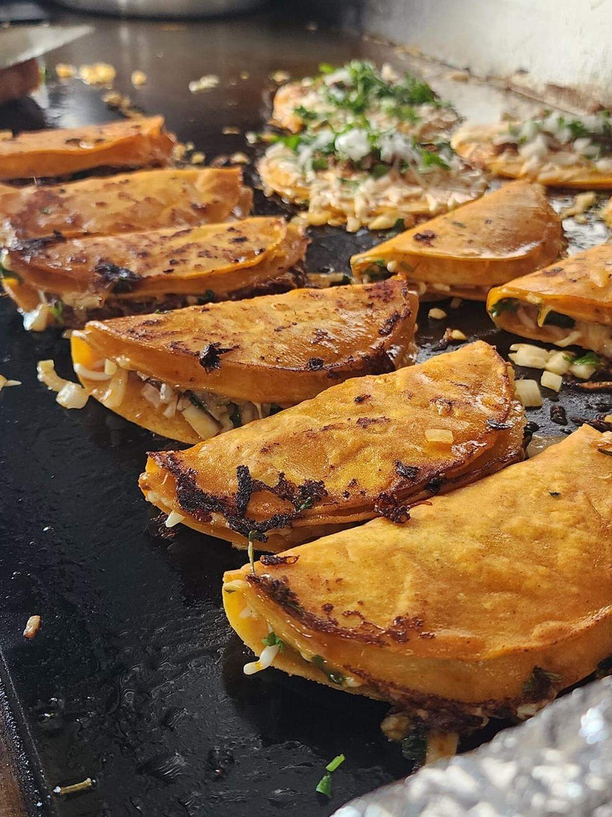 Menu items include quesabirrias, tacobirria, Mexican pizza-birria, tortas, street tacos, breakfast tacos, and more.