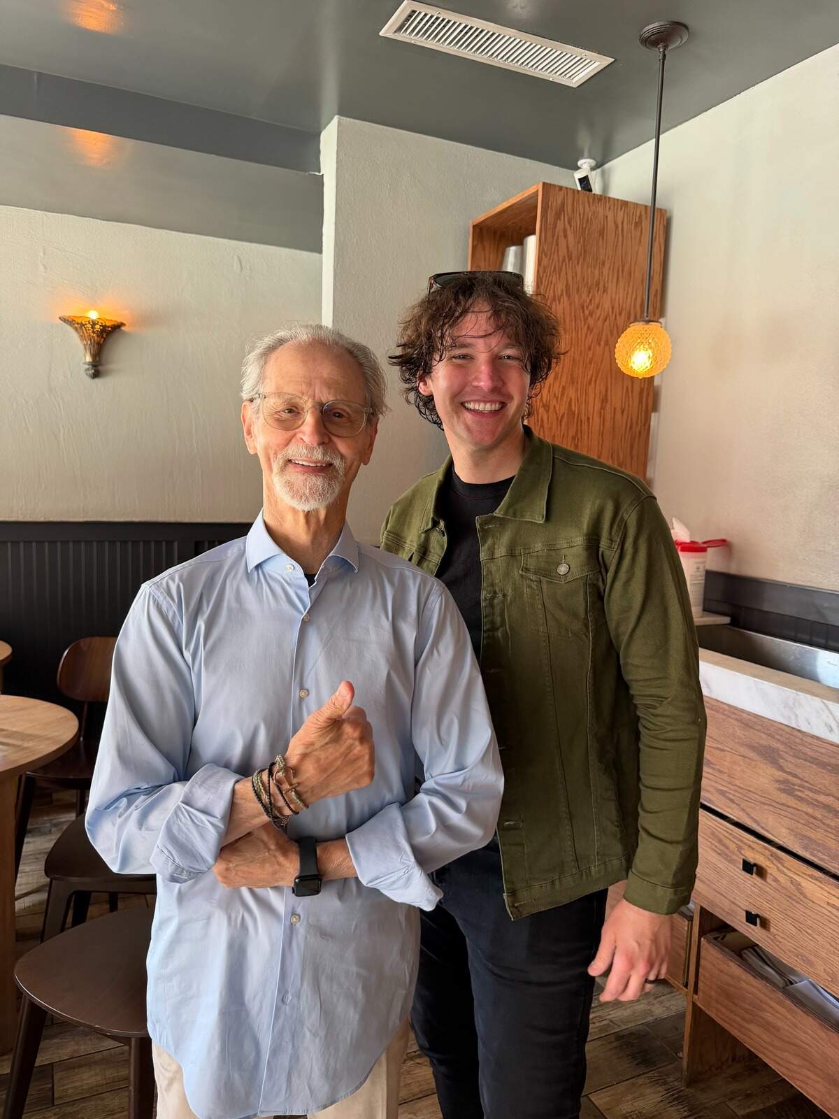 Eddie Kramer, a recording producer and engineer who collaborated with Jimi Hendrix, and John Anthony, the rock band instructor for Austintown Local Schools, met at the June 10 ceremony to co-name West 8th Street as Jimi Hendrix Way.