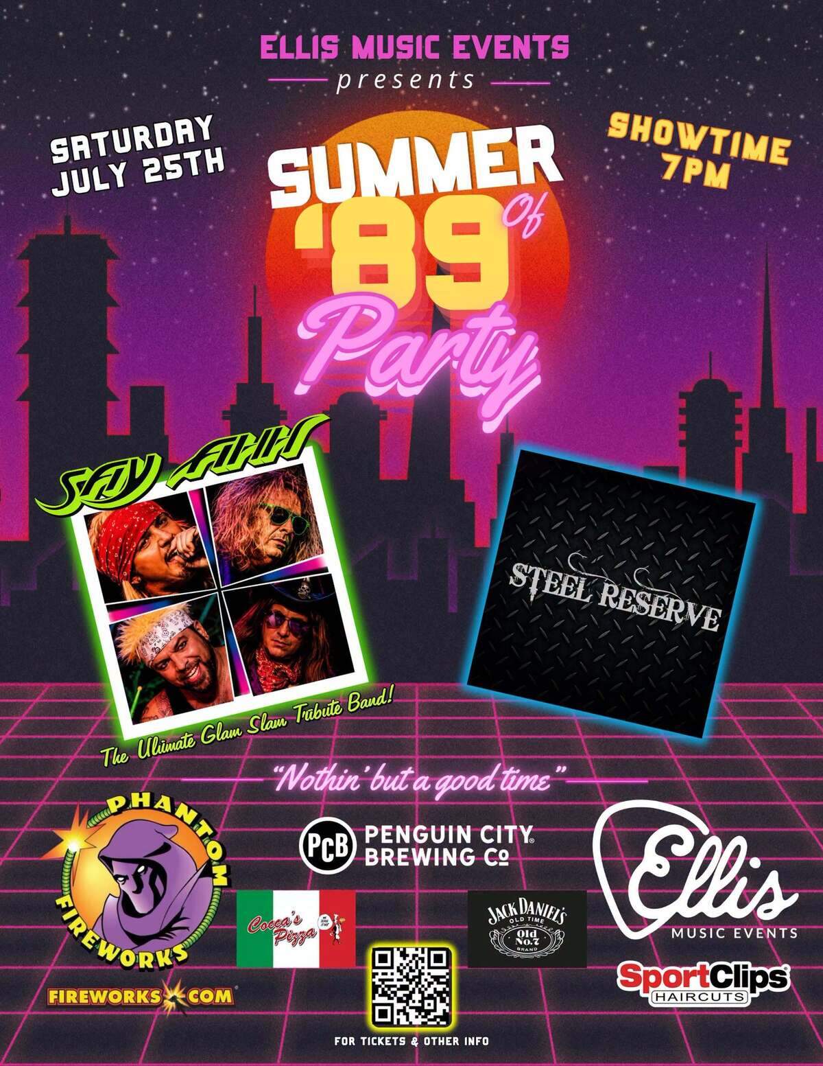 749330047_987435297630169_3352786817831428315_n.jpeg The Summer of ’89 Party will feature bands Say Ahh and Steel Reserve and has been supported by Penguin City Brewing Company, Phantom Fireworks, Cocca’s Pizza and Sport Clips Haircuts of Poland.