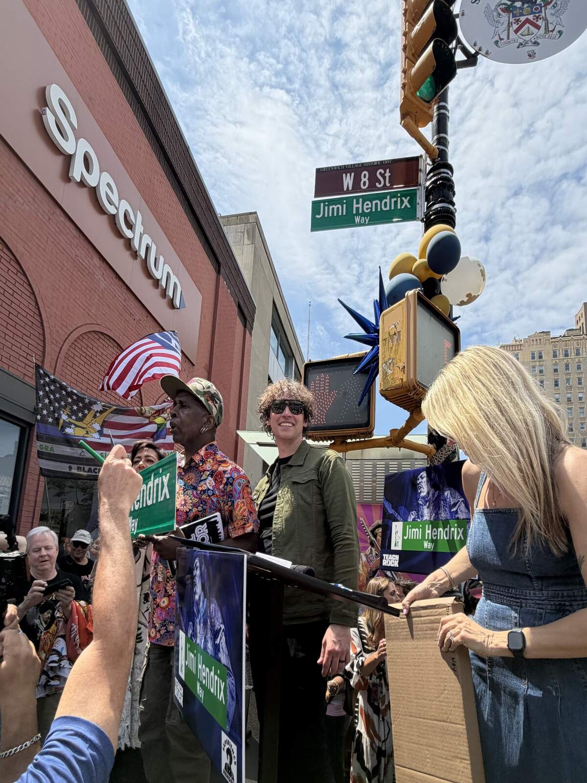 Vernon Reid, the Grammy-award-winning guitarist of Living Colour, and John Anthony, the rock band instructor for Austintown Local Schools, were on stage at the co-naming street ceremony on June 10, where Anthony offered a few remarks.